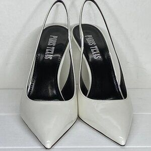Paris Texas Lidia Patent Slingback Stiletto Heels Women’s